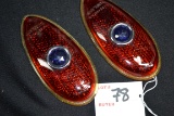 Pair of 1938-39 Ford Blue-Eye Teardrop Tail Lights