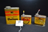 Group of 3 GM Cans (Some w/Contents) including Cooling System Cleanser, Lock-Ease Graphited Lock Flu