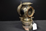 Solar Motorcycle Carbide Headlight by Badger Brass Mfg. Co., Kenosha, WI; 6-1/2