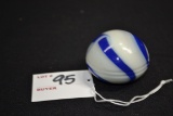 Blue and White Swirl Slag Glass Shifter Knob