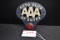 AAA of Egypt License Plate topper w/Red Glass Reflector