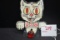 1940s? Cat License Plate Topper w/Moving Eyes and Tongue w/Red Reflector; 5