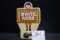 EN-AR-Co. White Rose Motor Oil License Plate Topper w/Red Reflector; 6
