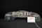 Bostic Malden Chevrolet Metal License Plate Topper w/Green Jeweled Reflectors