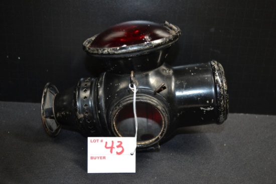 1920s? Adlake Driving Lamp w/Red Clear Lens