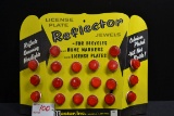 License Plate Jeweled Reflectors; NOS