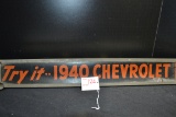1940 Chevrolet Try It Light Up Advertising Sign; 21