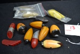 Group of Bakelite Fender Guard End Attachments