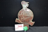 Veedol Oil License Plate Topper w/Green Reflector