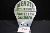 Menzie Chrysler-Plymouth Advertising License Plate Topper