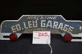 Ed. Leu Garage, Muscatine, License Plate Topper w/Red Reflectors; 10