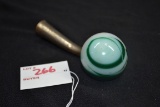 Green/White Slag Glass Shift Knob; 5