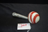 Red/White Slag Glass Shift Knob; 5