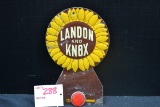Landon and Knox Sunflower License Plate Topper w/Red Reflector; 6-1/2