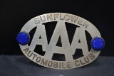 AAA Sunflower Automobile Club w/Blue Reflectors; 6