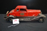 Hoge Friction/Battery Powered Fire Chief Pressed Metal Car; 14