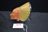 1950s Pontiac Indian Chief Lighted Bakelite Hood Ornament; 4