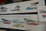 Group of 5 - 1961 Ford Showroom Canvas Posters; 55