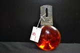 Orange/Red Glass License Plate Reflector; 7