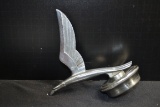 1930s Chevrolet Double Wing Flying Eagle Radiator Cap/Hood Ornament; Crack in one wing.