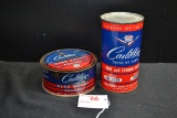 Cadillac Sealer and Cadillac Solvent Tins (Full)