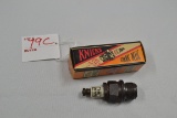 Pair of Vintage Spark Plugs including Burlington Route and Knicks in Original Box