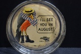 Chevrolet Ashtray/Trinket Glass Advertising Dish; 4-1/2