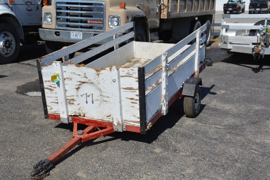 Small Pull Behind Trailer With Wood Sides