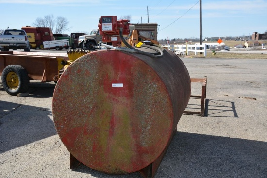 500 Gallon Fuel Barrel On Stand With Electric Pump