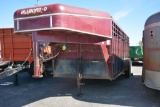 Diamond D 20' Livestock Trailer, Gooseneck Hitch, Tandem Axle, 235-85R16 Tires @ 50%, 2 Compartments