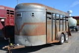 2003 Bonanza 6'x16' Bumper Hitch Livestock Trailer, Good Tires and Floor, 2