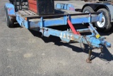 H&H 16' Dove Tail Trailer, With Hydraulic Lift, Blue In Color, WITH TITLE
