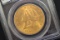 1897 Liberty Head Twenty Dollar 1 oz. Gold Coin; MS-62