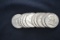 10 - 1950s Franklin Half Dollars; 10xBID