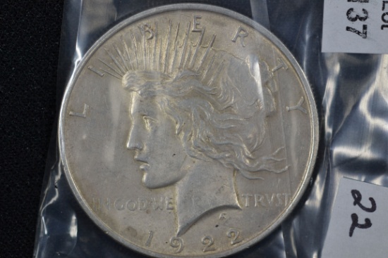 1937 Peace Dollar; VF