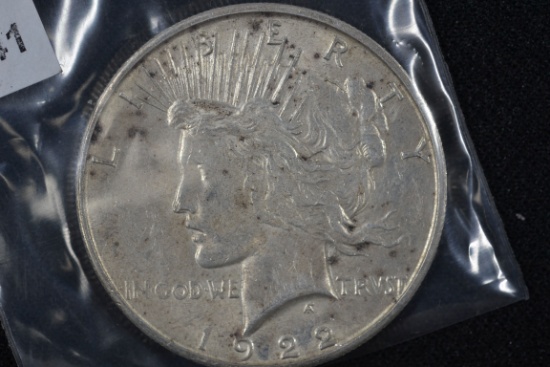 1922-S Peace Dollar; XF