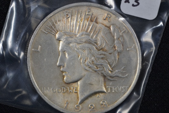 1923 Peace Dollar; XF