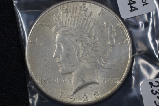 1923-S Peace Dollar; AU