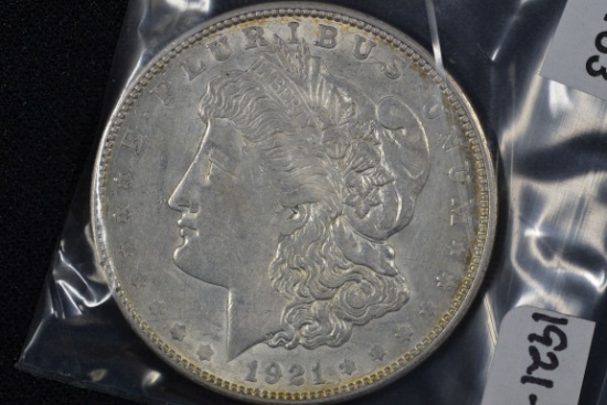 1921-D Morgan Dollar; Unc.