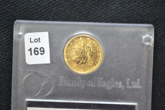 Canadian Gold Maple Leaf 1/10 oz. Coin; .999 Pure Gold