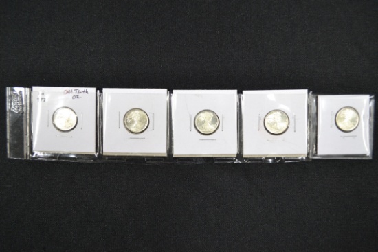 5 -Silver Eagle 1/10 oz. Coins; 5xBID