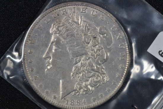 1884-O Morgan Dollar; AU