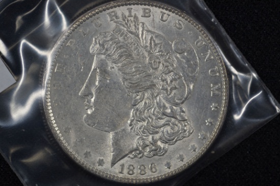 1886 Morgan Dollar; AU