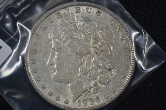 1886 Morgan Dollar; AU