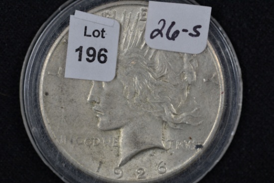 1926-S Peace Dollar; AU