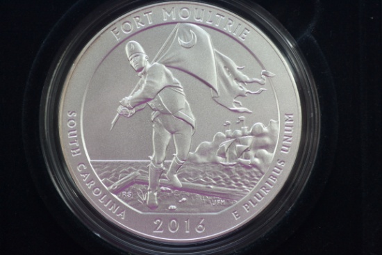 America the Beautiful 5 oz. Silver Round Fort Moultrie/Fort Sumter National Monument, SC