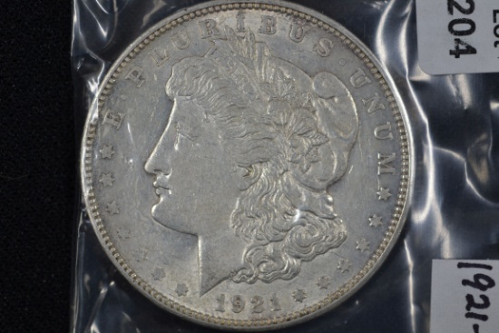 1921-D Morgan Dollar; AU