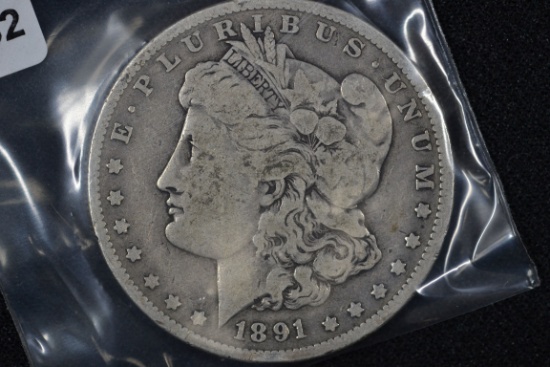 1891-O Morgan Dollar; F