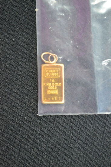 Credit Suisse 1 gram Gold Pendant