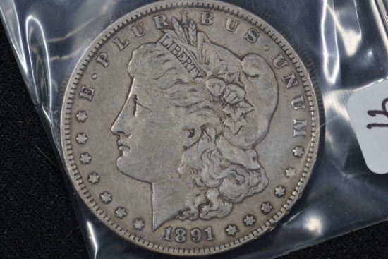 1891 Morgan Dollar; F